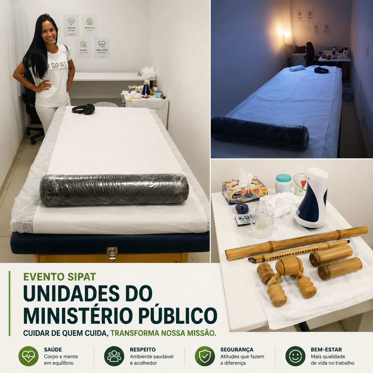Evento Ministério Público Rio de Janeiro — massagem institucional
