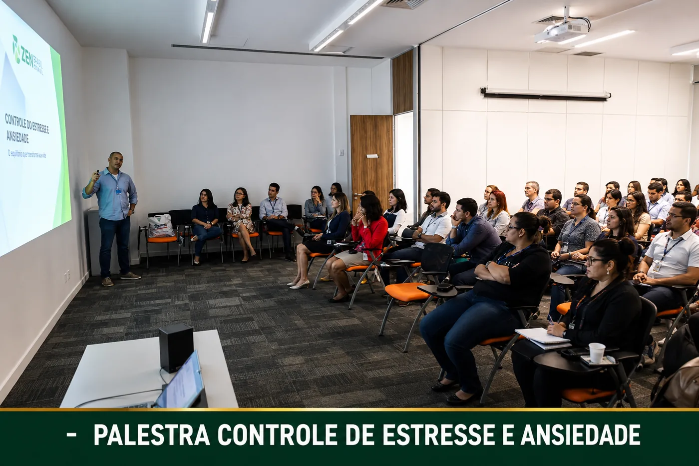 Palestra do Projeto Ansiedade Zero sobre saúde mental e controle do estresse nas empresas