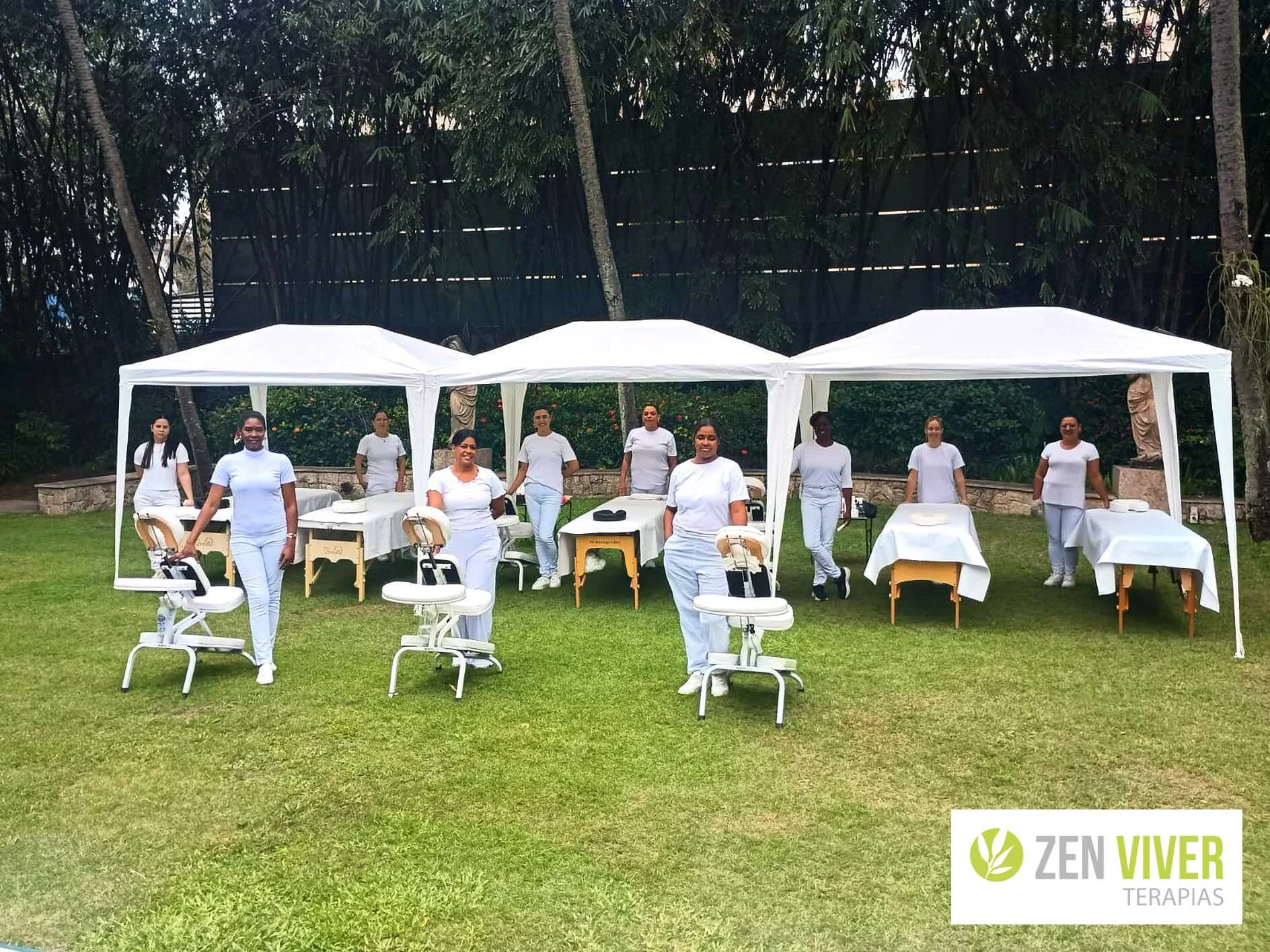 Equipe Zen Viver em evento corporativo no Rio de Janeiro